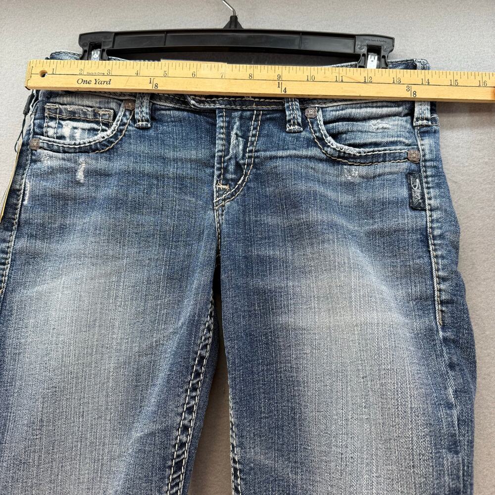 Silver Jeans Women's 26x31 (2) Blue Tuesday Fit Low Slim Boot Western NWT - Picture 10 of 14